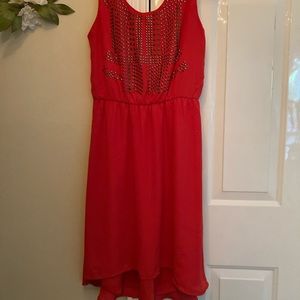 Beautiful orange-red dress